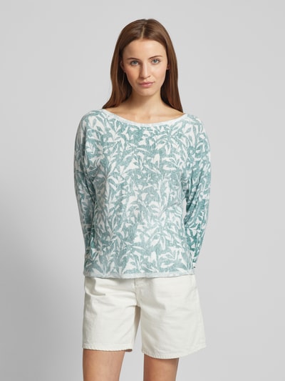 Tom Tailor Gebreide pullover met bloemenmotief Flessengroen - 4