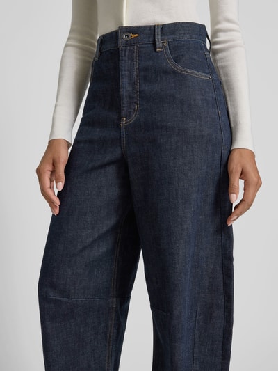 Self-Portrait Balloon Fit Jeans mit Stretch-Anteil Dunkelblau 3