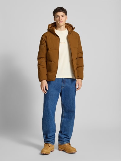 Jack & Jones Steppjacke mit Kapuze Hellbraun 1