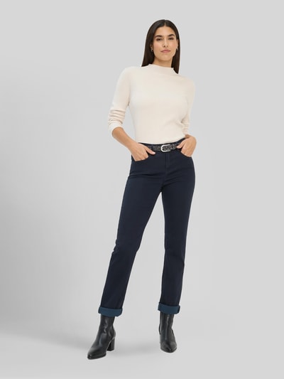 Brax Body Fit Gerade Hose aus Lyocell-Mix mit Modal-Baumwoll-Anteil Modell 'CAROLA' Marine 1