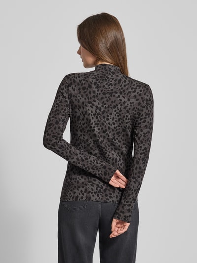 s.Oliver RED LABEL Bluzka z długim rękawem o kroju slim fit z mieszanki wiskozy Antracytowy 5