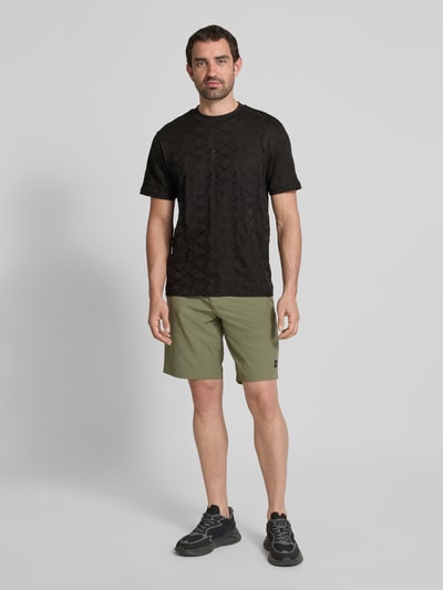 BOSS Green T-shirt met labelprint Zwart - 1