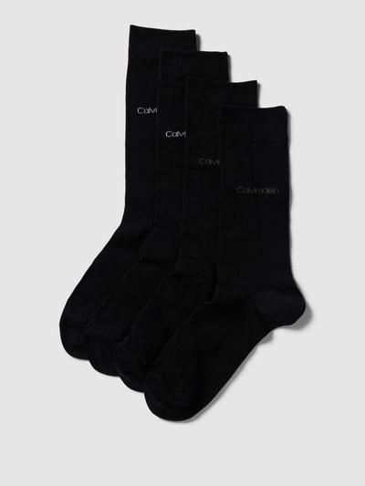 CK Calvin Klein Socken mit Label-Print im 4er-Pack Black 1