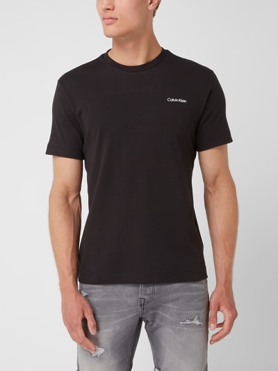 CK Calvin Klein T-shirt z bawełny  Czarny 4