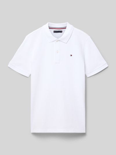 Produktfoto, Regular Fit poloshirt uit puur katoen van Tommy Hilfiger Teens met effen kleuren look, gestikt logo, polokraag, korte knoopsluiting, rompzoom met zijsplitten, piqué materiaalverwerking