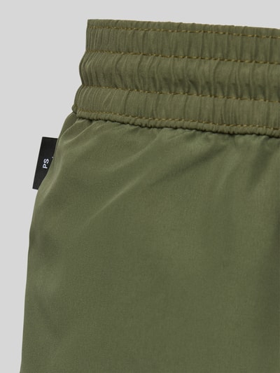 PAUL SMITH Badehose mit Label-Patch Modell 'ZEBRA' Oliv 2