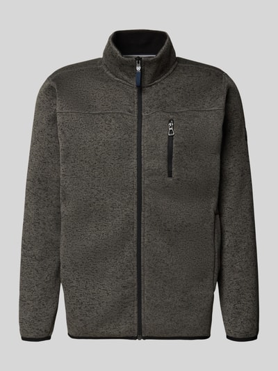 Lerros Sweatjack met opstaande kraag Donkergroen gemêleerd - 2