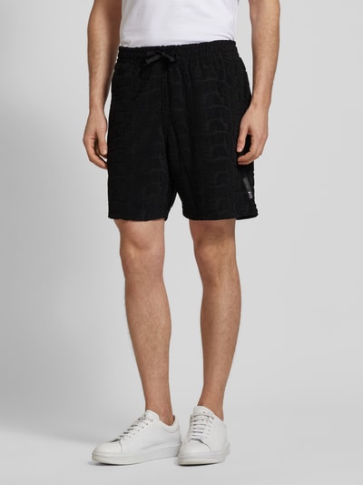 EA7 Emporio Armani Regular Fit Shorts mit Strukturmuster Black 4