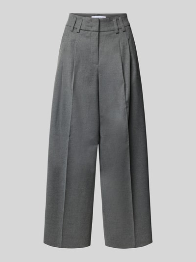 Raffaello Rossi Spodnie materiałowe o skróconym kroju balloon fit model ‘MAYLA’ Średnioszary melanż 2