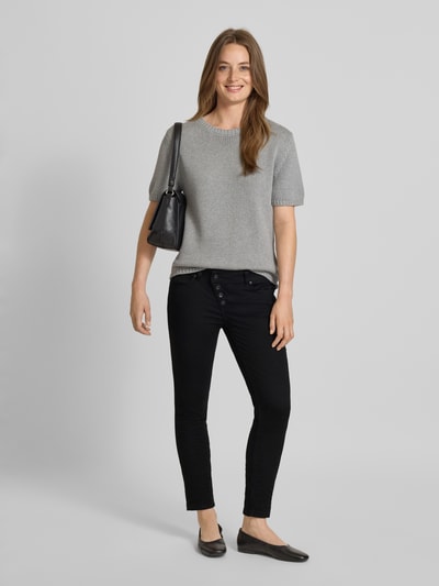 Buena Vista Skinny fit jeans met verkorte pasvorm en knoopsluiting Zwart - 1