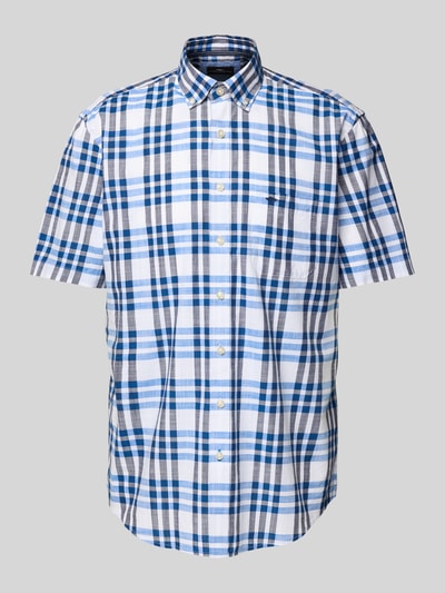 Fynch-Hatton Vrijetijdsoverhemd met knoopsluiting Koningsblauw - 2