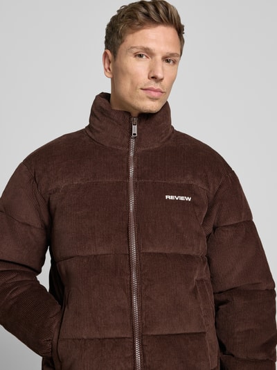 REVIEW Steppjacke mit Reißverschluss Dunkelbraun 3