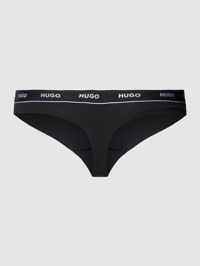 HUGO String met label in band, model 'Carousel' Zwart - 3