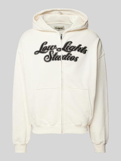 Low Lights Studios Sweatjacke mit Label-Stitching Offwhite 1