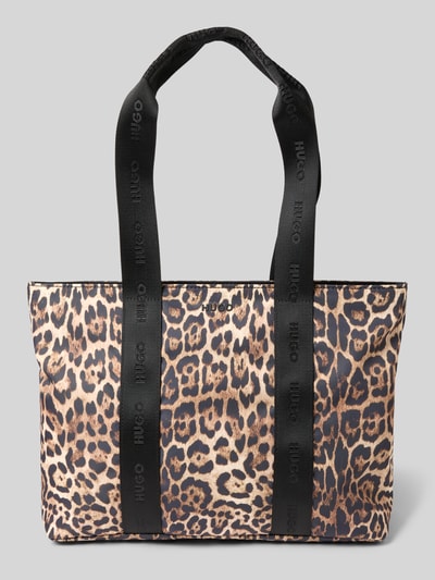 HUGO Torba z uchwytami ze zwierzęcym nadrukiem Beżowy 4