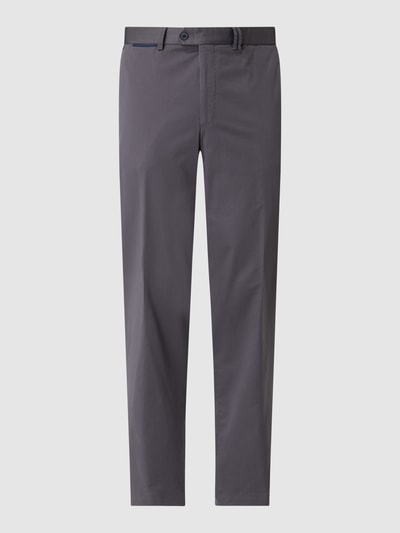 Hiltl Straight fit chino met stretch, model 'Peaker' Antraciet - 2