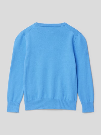 Polo Ralph Lauren Kids Sweter z dzianiny z wyhaftowanym logo Błękitny 3