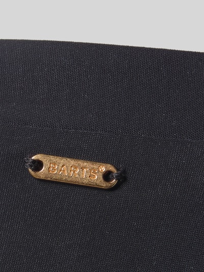Produktfoto, Bikini-Slip mit Label-Detail Modell 'SOLID' von Barts, Damen Bikini-Slip im schwarzen Material-Mix mit Stretch-Anteil, Regular-Fit, strukturiertes, mattes Gewebe, goldfarbenes Logodetail.