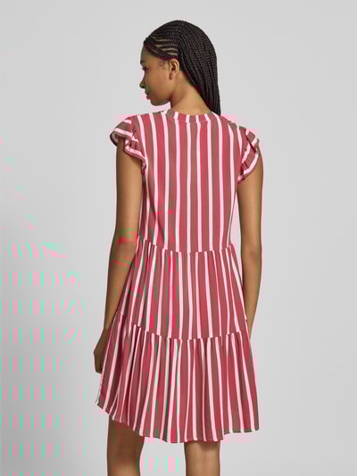 Only Jurk in A-lijn van pure viscose, model 'PRIME' Roestrood - 5