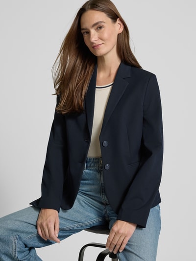 Christian Berg Woman Selection Blazer met paspelzakken Marineblauw - 3