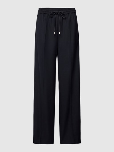 BOSS Spodnie w stylu Marleny Dietrich w kant model ‘Tavite’ Ciemnoniebieski 2