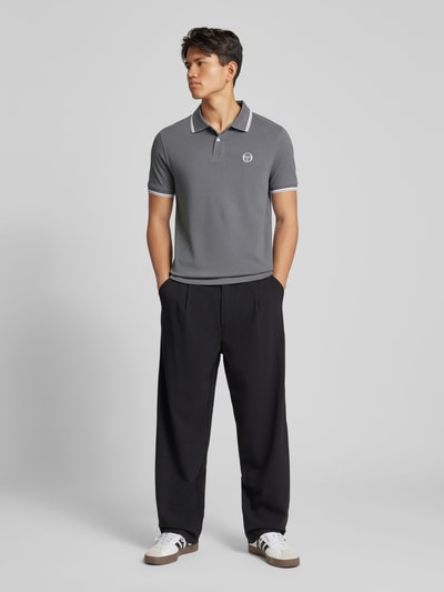 SERGIO TACCHINI Regular fit poloshirt met logostitching, model 'SERGIO' Lichtgrijs - 1