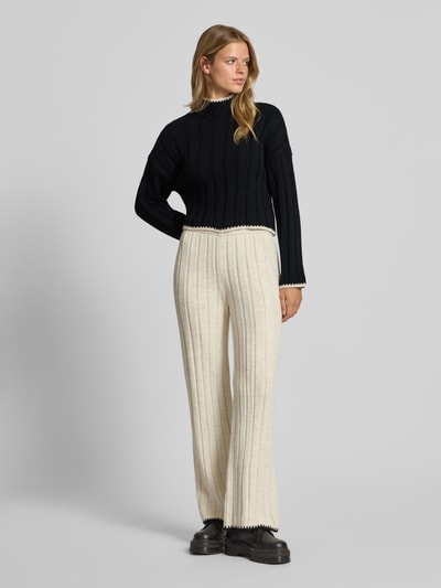 Only Regular fit gebreide pullover met turtleneck, model 'CHICK' Zwart - 1