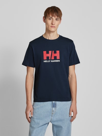 Helly Hansen T-shirt met labelprint Marineblauw - 4