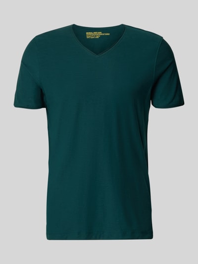 MCNEAL T-Shirt mit V-Ausschnitt und Rollsaum Neon Gruen 1