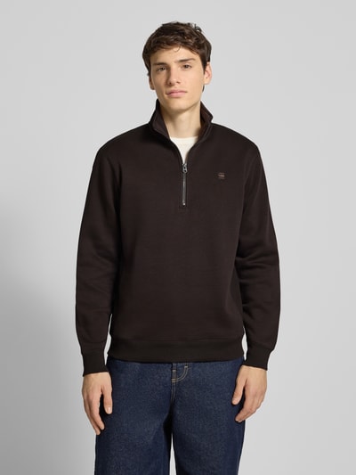 G-Star Raw Sweatshirt met opstaande kraag Donkerbruin - 4