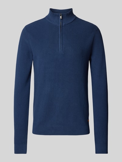 Blend Gebreide pullover met schipperskraag, model 'Codford' Marineblauw - 2