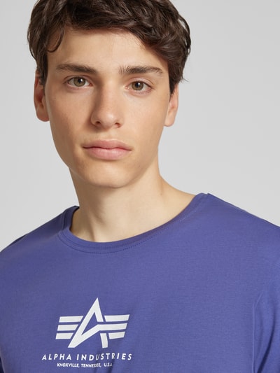 Alpha Industries T-Shirt mit Label-Print Lila 3