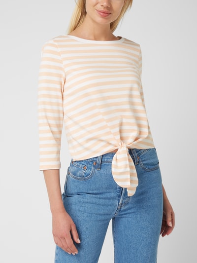 Vila Shirt mit Streifenmuster Modell 'Tinny' Apricot 4