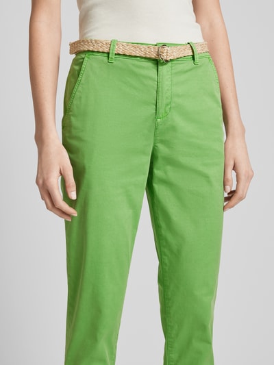 Esprit Chino in unifarbenem Design mit Gürtel Neon Gruen 3
