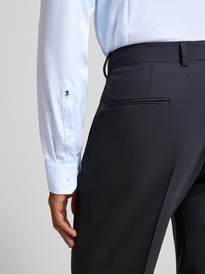 SEIDENSTICKER Slim fit zakelijk overhemd van katoen met kentkraag Bleu - 3