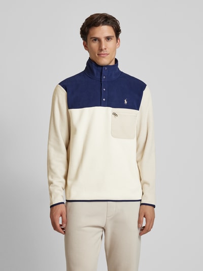 Polo Ralph Lauren Fleecepullover met borstzak Offwhite - 4