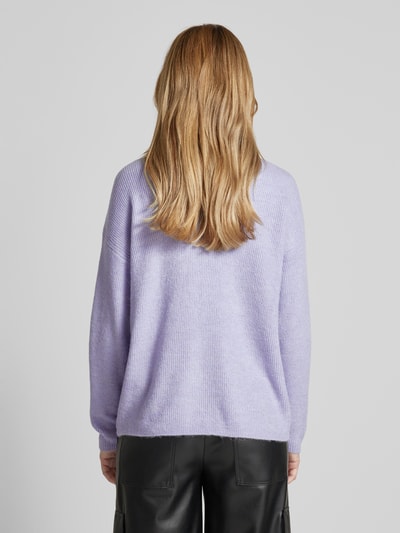 Vero Moda Regular fit gebreide pullover met V-hals, model 'CREWLEFILE' Lichtblauw - 5