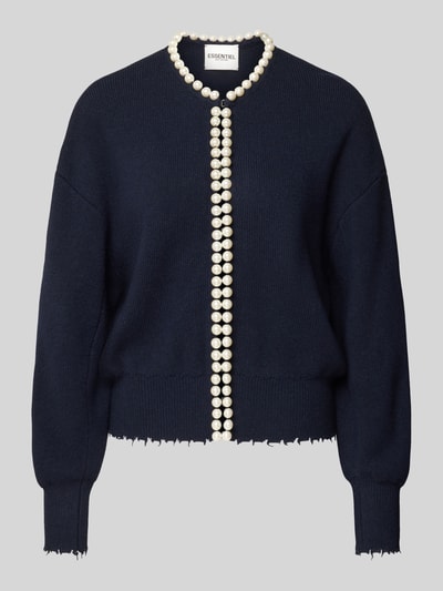 Essentiel Antwerp Comfort Fit Strickjacke aus Woll-Mix mit Kaschmir Modell 'IDEAS' Marine 2