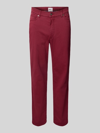 Brax Spodnie z wpuszczanymi kieszeniami model ‘CADIZ’ Bordowy 2