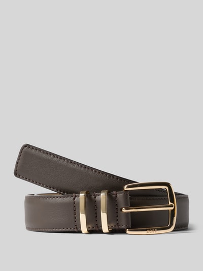 BOSS Pasek z naturalnej skóry bydlęcej model 'Plum-ML_Sz30' Ciemnobrązowy 1