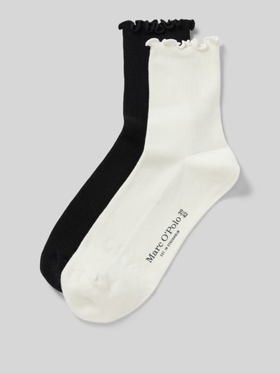 Marc O'Polo Socken mit Frill-Bund Offwhite 1