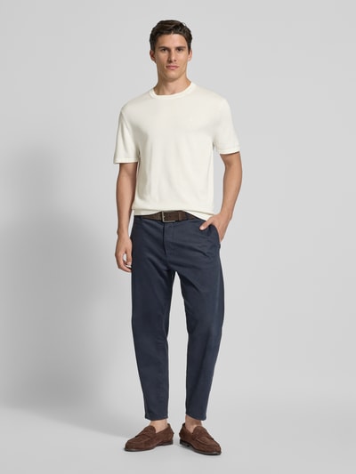 CK Calvin Klein T-Shirt mit Logo-Stitching Modell 'SUPIMA' Offwhite 1