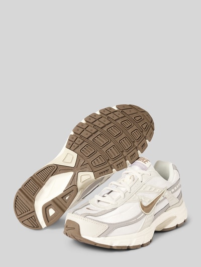 Produktfoto, Sneaker aus Leder-Textil-Mix Modell 'Initiator' von Nike, weiß-beige mit Logo, Gummisohle, abgerundete Spitze, Damen Sneaker