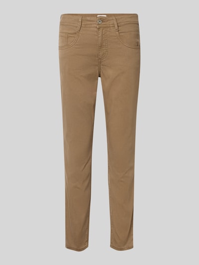 Produktfoto, Slim Fit Hose in verkürzter Passform Modell 'SHAKIRA' van Brax, lyocell-mix met katoen, zandkleur, vijfzakken, gladde textuur