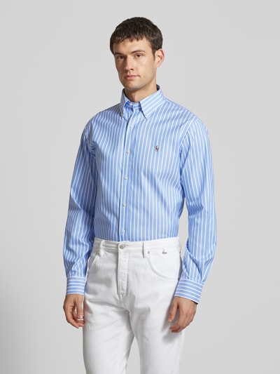 Polo Ralph Lauren Custom Fit Business-Hemd mit Button-Down-Kragen Bleu 4