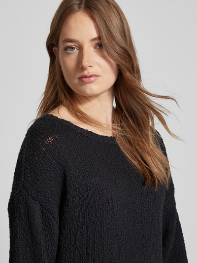 Jake*s Casual Strickpullover mit Rundhalsausschnitt Black 3