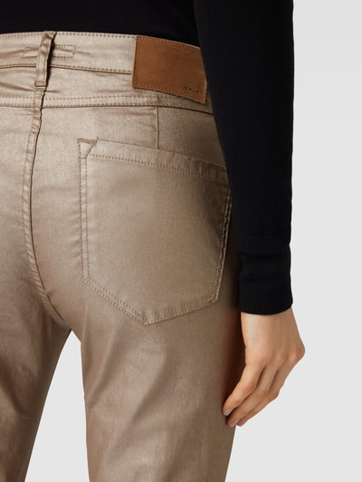 OPUS Spodnie ze skróconymi nogawkami model ‘Emily Race’ Złoty 3
