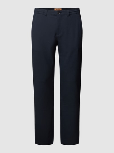 MOS MOSH Stoffen broek met structuurmotief, model 'Grady' Marineblauw - 2