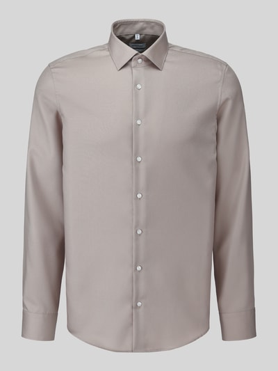 Seidensticker Slim Fit Businesshemd aus reiner Baumwolle Modell 'New Kent' Sand 2