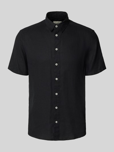 Blend Slim Fit Leinenhemd mit Viskose-Anteil Modell 'Bobby' Black 2
